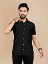 Close-up of Navy Blue Codroy Fabric Texture on Men's Exclusive Kurta - Shree Roop