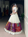 Full length view of flowing Shree Roop dupatta in rich fabric for women