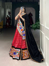Full Length Red LNB Lehenga Set with Dupatta for Festive Occasions - Shree Roop