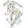 Close-up of printed design on white cotton Magic Coloring Pajama Set by Shree Roop