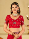 Rani Pink Designer Fendy Satin Saree with Heavy Embroidered Border | Festive Party Wear Saree with Floral Embroidery & Matching Blouse