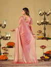 Baby Pink Designer Fendy Satin Saree with Heavy Embroidered Blouse & Sequin Border | Premium Wedding & Festive Saree