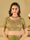 Pista Green Designer Fendy Satin Saree with Heavy Embroidered Blouse & Sequin Border | Premium Festive Wedding Saree