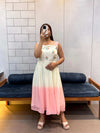 Pink Georgette Maxi Gown Back View with Elegant Kardana Handwork - Shree Roop