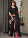 Rust Beige Handloom Cotton Saree with Vibrant Elephant Parade Print & Red Floral Pallu