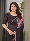 Ivory Brown Handloom Cotton Saree with Classical Dancer Motifs & Madhubani-Inspired Pallu