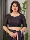 Royal Violet Handloom Cotton Saree with Cow Motifs & Temple Pallu Art