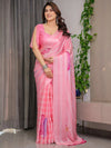 Cream & Maroon Handloom Cotton Saree with Deer Pallu and Blocked Peacock Motifs