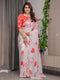 Rust Red Handloom Cotton Saree with Madhubani Fish Art & Floral Motifs – Contrast Blouse