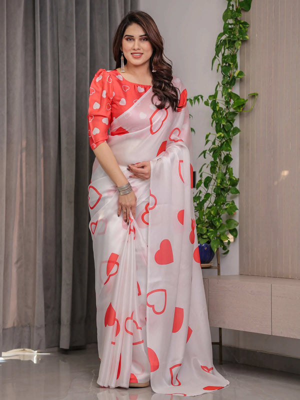 Rust Red Handloom Cotton Saree with Madhubani Fish Art & Floral Motifs – Contrast Blouse