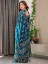 Blush Pink Fendy Chiffon Saree with Foil & Block Prints, Pearl Lace Border & Tassels