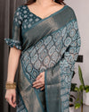 Multicolor Floral Linen Saree for Women | Traditional Indian Festive Wear – Royal Festive Collection