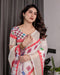 Multicolor Floral Linen Saree for Women | Traditional Indian Festive Wear – Navratri Special Drape