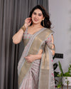 Multicolor Floral Linen Saree for Women | Traditional Indian Festive Wear – Classic Festive Weave