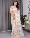 Multicolor Floral Linen Saree for Women | Traditional Indian Festive Wear – Graceful Ethnic Drape