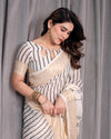 Multicolor Floral Linen Saree for Women | Traditional Indian Festive Wear – Graceful Ethnic Drape