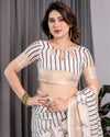 Multicolor Floral Linen Saree for Women | Traditional Indian Festive Wear – Graceful Ethnic Drape