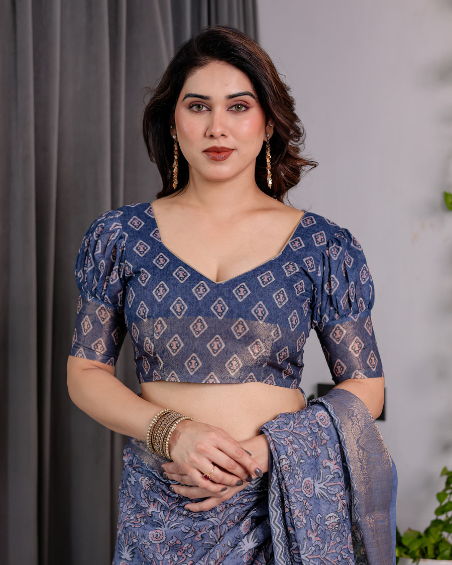 Handwoven Beige & Peach Saree with Beautiful Border Detailing – A Timeless Indian Classic