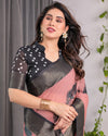 Multicolor Floral Linen Saree for Women | Traditional Indian Festive Wear – Vivid Festive Drape