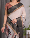 Multicolor Floral Linen Saree for Women | Traditional Indian Festive Wear – Artisan Festive Drape