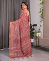 Multicolor Floral Linen Saree for Women | Traditional Indian Festive Wear – Ethnic Zari Accent