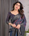 Multicolor Floral Linen Saree for Women | Traditional Indian Festive Wear – Boho Ethnic Drape