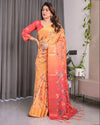 Multicolor Floral Linen Saree for Women | Traditional Indian Festive Wear – Festive Bloom Edition