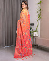 Multicolor Floral Linen Saree for Women | Traditional Indian Festive Wear – Festive Bloom Edition
