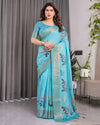 Multicolor Floral Linen Saree for Women | Traditional Indian Festive Wear – Vibrant Celebration Weave