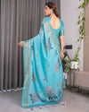 Multicolor Floral Linen Saree for Women | Traditional Indian Festive Wear – Vibrant Celebration Weave