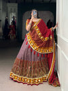 LNB Tasar Silk Lehenga Choli with Kashmiri Print Dupatta and Foil Work - Shree Roop