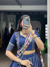 Full length view of Shree Roop saree with blouse piece and fall pico