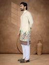 Balaji Export Men's Rayon Kurta Back View with Crystal Bubbles Details - Shree Roop