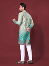Close-up of Crochet Sequence Work on Beige Cotton Kurta - Shree Roop