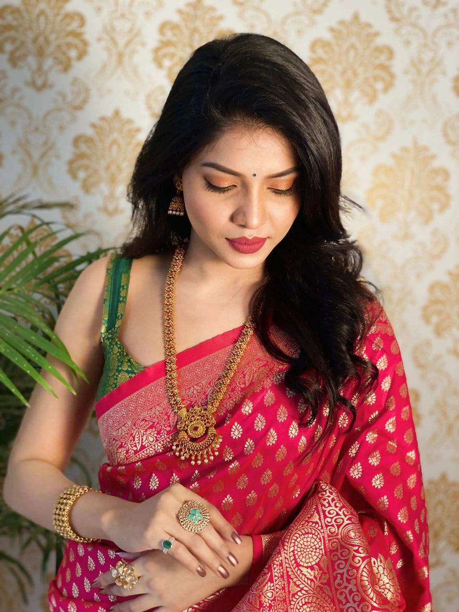 Beige & Brown Handloom Cotton Saree | Kalamkari Pallu, Elephant Motifs & Tassels – Buy Online