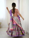 Beige & Maroon Handloom Cotton Saree | Mughal Royal Faces & Elephant Pallu – Buy Online