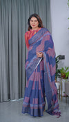 Luxurious Off-White Silk Saree with Gold Accents & Artistic Detailing – Timeless Fashion