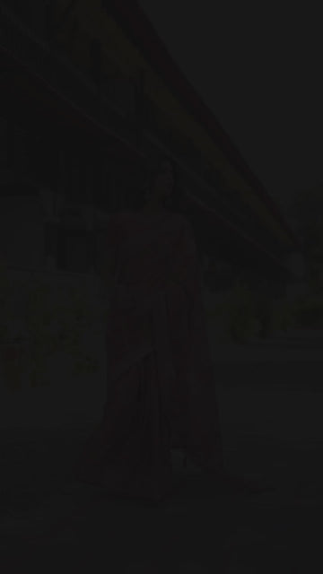 Rust Red Handloom Cotton Saree with Artistic Peacock & Floral Print – Contrast Blouse Included